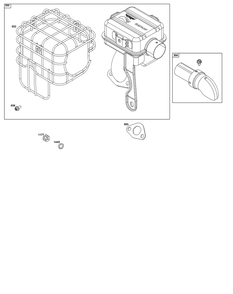 Exhaust Group Diagram and Parts List for 10V332-0041-F1  Briggs and Stratton Engine
